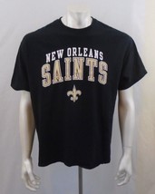 New Orleans Saints NFL Men&#39;s Black Short Sleeve Spell Out T Shirt Size XL - £9.72 GBP