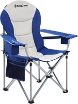 Kingcamp Oversized Camping Folding Chair With Lumbar Support, Heavy Duty - £84.34 GBP