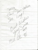 Tony Sacca 1990 Signed Handwritten Letter Penn State - $24.74