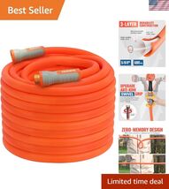 High-Pressure 5/8 in x 100 ft Super Flexible Garden Hose - Leak-Free Ass... - $118.91