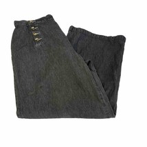 Newport News Easy Style Pants Sz 20 Denim Lightweight Button Front Wide ... - $19.88
