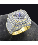 Iced Out Ring | VVS1 Moissanite Ring | Mens Iced Out Ring |10K Hip Hop R... - £113.85 GBP