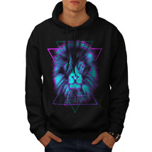 Wellcoda King Of Jungle Lion Mens Hoodie, Animal Casual Hooded Sweatshirt - £25.71 GBP+