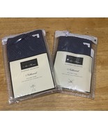 Bloomingdales at Home Navy Nathaniel Pillowcases 100% Cotton With Attach... - $730.19 MXN