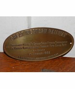 Vintage 1863 Great Western Railway Grease Nipples Embossed Metal Sign - $162.40 CAD