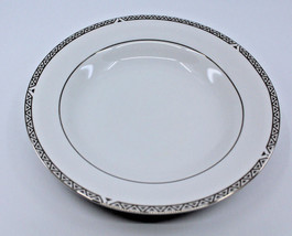 Royal Doulton Platinum Dryden Porcelain White Rimmed Soup Bowl 22cm 8 5/... - $36.17