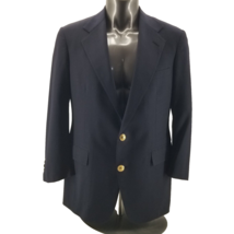 VTG Polo Ralph Lauren Blazer 42R Blue Light Weight Wool Gold Crest Butto... - $138.87