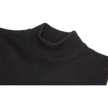 Men's Sweater Knit By BRANGO Turkey Mock Neck Cotton Blend 21050 Black image 4