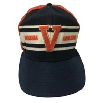 UVA Super Stripe Hat University Of Virginia Cavaliers 80s Vtg - £35.57 GBP