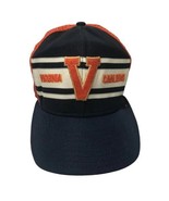 UVA Super Stripe Hat University Of Virginia Cavaliers 80s Vtg - €38,38 EUR
