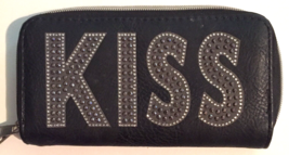 Kiss wallet black with rhinestones place for cards, cash, coins, and more - £6.23 GBP