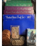 PROOFS AND MORE - 5 US Proof Sets ( Various Years) 5 Copper Round - Silv... - $172.52 CAD
