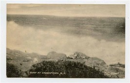 Surf at Jamestown Rhode Island Real Photo Postcard 1920&#39;s Violet Hayward - £12.47 GBP
