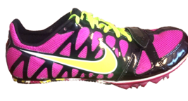 NIKE ZOOM RIVAL S Fuchsia &amp; Lime Athletic Running Cleats Women&#39;s Shoes Sz 8.5 - £16.49 GBP