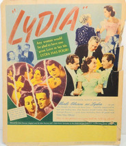 1941 Lydia Movie Poster Cardstock Jumbo Lobby Card Film Noir Merle Obero... - £597.97 GBP