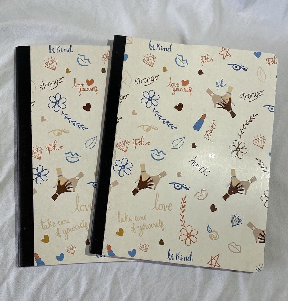 2 Wide Ruled Composition Book Lot 9 3/4&quot; x 7 1/2&quot; 80 Sheet Paper Notebook - $5.90