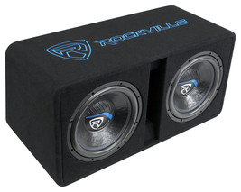 Rockville DV12K52 Dual 12&quot; K5 2800w Car Subwoofers+Vented Sub Enclosure Box/2Ohm - £255.84 GBP