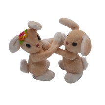 Vintage Dakin honey bunch hugging bunny rabbits 12” Easter Plush Stuffed 1977 - $22.00