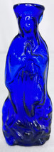 Cobalt Blue Mary Bottle Holy Water Blown Glass 5 3/4 inches Handle - £44.07 GBP