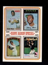 1974 Topps #6 Hank Aaron Nm Braves 1970-73 Hof *X113202 - £9.82 GBP