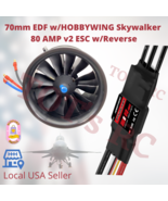 POWERFUN 70mm 12 Blade 2300KV EDF 6S LiPO W/ 80A ESC 80 Amp Esc for RC JET Plane - $84.99