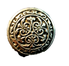 1 pc. VTG Celtic Metal Buttons 1/2&quot; Antique Silver Color Shank Limited - £3.16 GBP