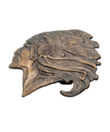 Indian Chief Bust Metal Brass Color 3&quot; X 3&quot; Belt Buckle - €7,63 EUR