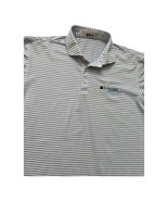 Holderness &amp; Bourne Polo Shirt Men&#39;s Size Large Blue White Stripe Compan... - $10.88