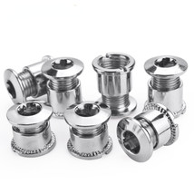 5Pcs Bike Chainring Bolts Single/Double/Triple Speed Stainless Steel Nuts Screws - £4.78 GBP