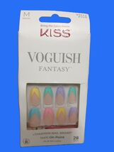 Kiss Voguish Fantasy Press-On Nails Multicolor Medium Almond Shape Self-... - $9.99