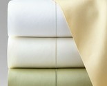 Sferra Elyse Leaf Green Queen Sheet Set Solid Egyptian Cotton Sateen Ita... - $356.00