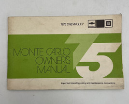 1975 Chevrolet MONTE CARLO Owner&#39;s Manual CHEVY OEM Vintage Original - £8.90 GBP