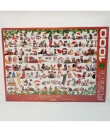 Holiday Cats 1000 Piece Jigsaw Puzzle Eurographics Made in the USA 19&quot; x... - £15.79 GBP
