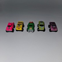 5 VTG Road Champs Mini Monster Wheels Lot Small Micro Pink Yellow Green Purple - £22.88 GBP