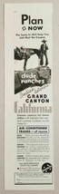 1936 Print Ad Santa Fe Railroad Grand Canyon,Dude Ranches,California - $11.68