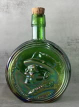 Wheaton Glass Decanter FDR Green Iridescent Glass 8” First Edition - £14.53 GBP