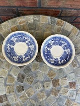 2 Vintage Villeroy &amp; Boch Blue Porcelain Burgenland Saucer 5-1/4&quot; W Germany - £14.42 GBP