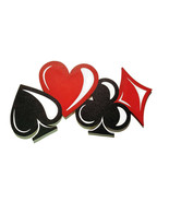 Red Black White Card Suits wall art, Card Game Suits Wood Wall Art, Card... - $315.22 CAD