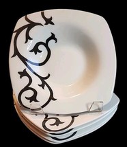 Scroll Black by Coventry (PTS) Rim Soup Bowl 8 3/4 in Set Of 5 Discontinued - €70,34 EUR