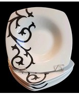 Scroll Black by Coventry (PTS) Rim Soup Bowl 8 3/4 in Set Of 5 Discontinued - €69,52 EUR