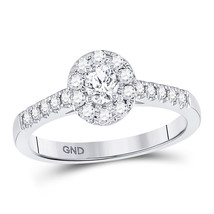 14kt White Gold Oval Diamond Solitaire Bridal Wedding Engagement Ring 1/5 Ctw - £799.20 GBP
