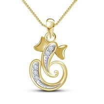 Ganesh Chaturthi Offerta Religioso Ganpati Ciondolo Collana Argento V-Day - $73.79