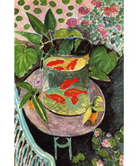 Art Giclee Printed Oil Painting Print Goldfish in a fish tank Canvas - $9.49+