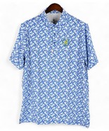 US Open Golf Polo Shirt Mens L Blue Floral 122nd US Open The Country Clu... - $37.15