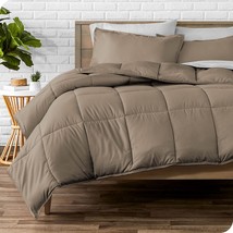 Queen, Taupe, Bare Home Comforter Set, 1800 Series,, All Season Warmth. - $62.18