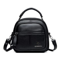 3 in 1 Mini Female Backpack Solid Color Casual Women  Bag Leather School Teenage - £142.13 GBP