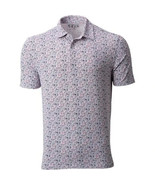 NWT MENS Ibkul Navy &amp; Red Sponge Paint Short Sleeve Polo L &amp; XL - $39.99