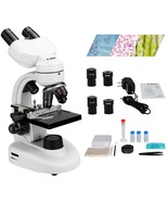 Sv605 Compound Binocular Microscope 80X-1600X,Two-Layer Mechanical Stage... - $187.99