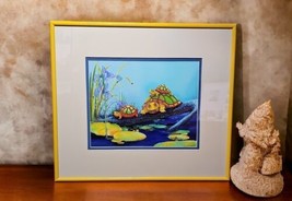 Lary Mc Kee Art Print &quot;Myrtle The Turtle&quot; Signed Framed Numbered 36/650 Coa 2006 - £78.44 GBP
