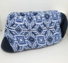 A New Day Women's Mosaic Pattern Double Lined Cozy Crew Socks - Blue/Cream 4-10 image 3